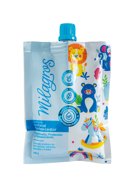 Doypack Shampoo Natural Fortalecedor kids 100g Milagros