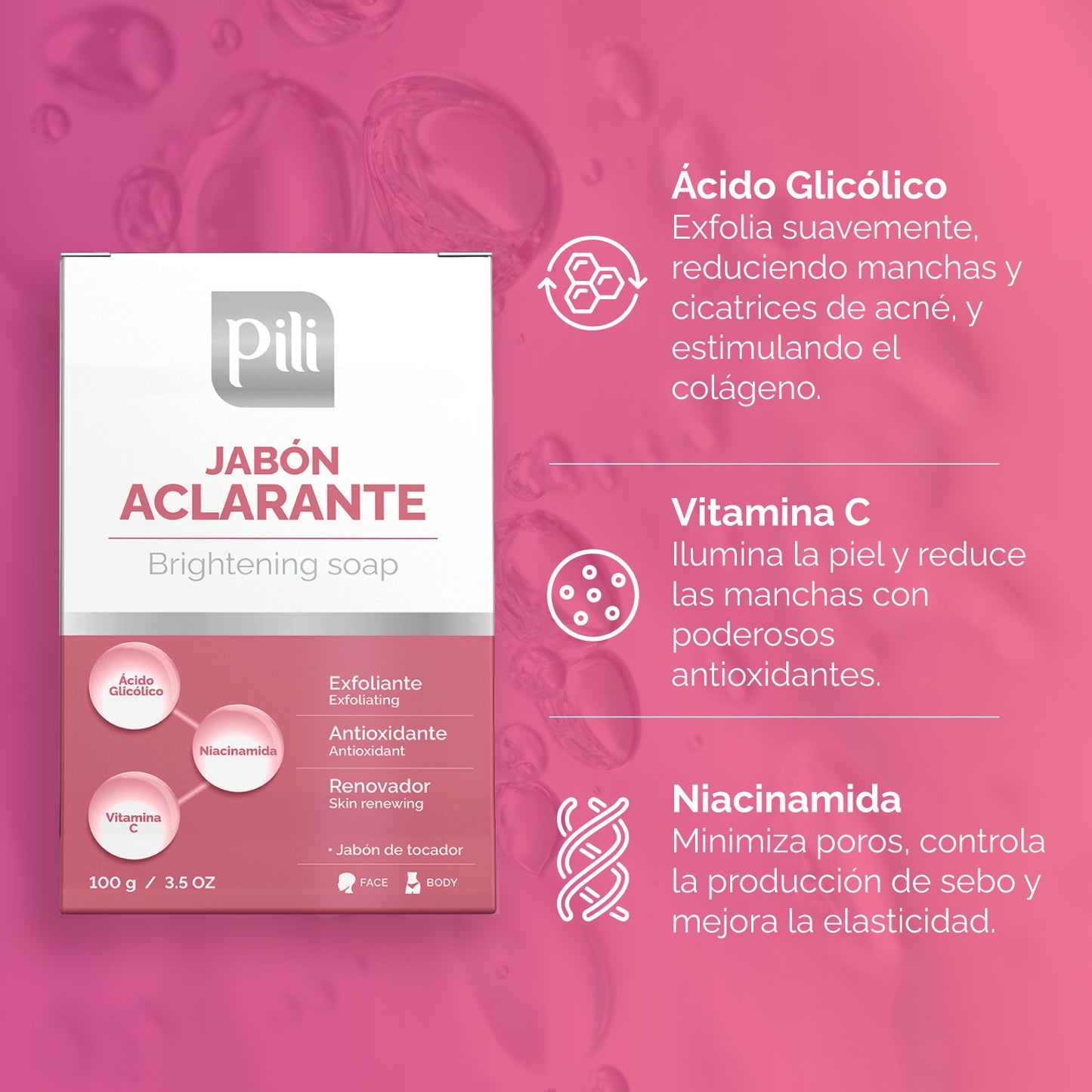 Jabón aclarante Pili
