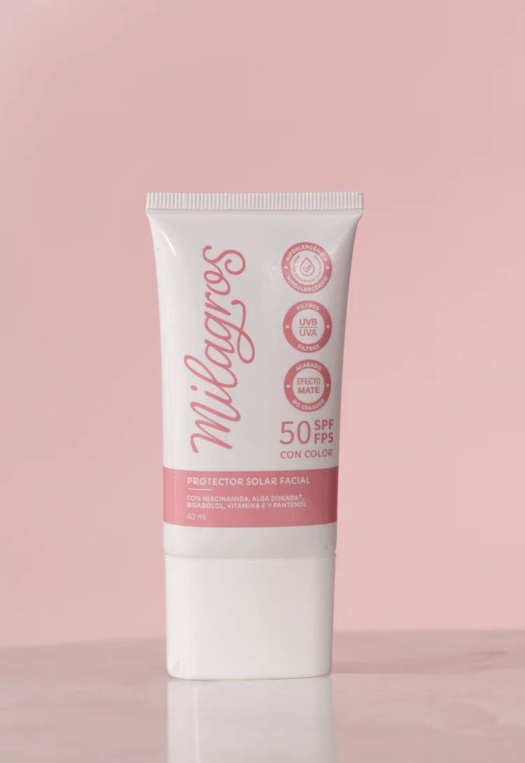 Protector Solar Facial con Color Milagros