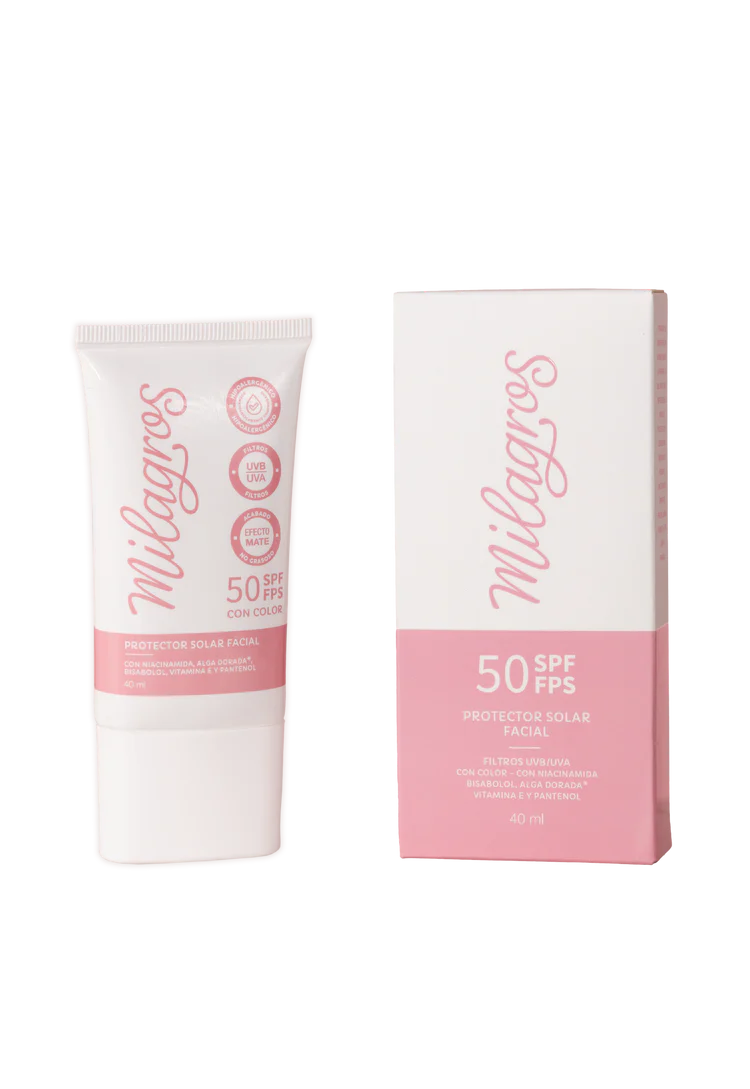Protector Solar Facial con Color Milagros