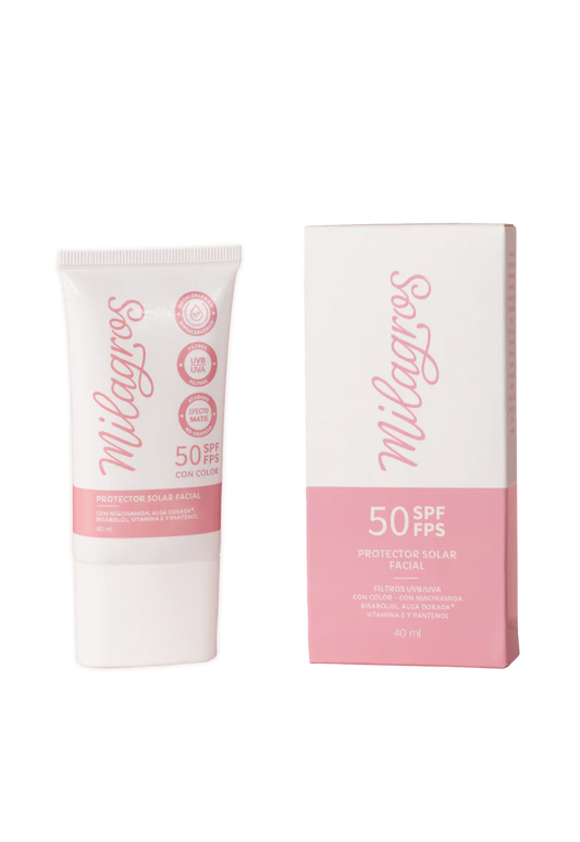Protector Solar Facial con Color Milagros